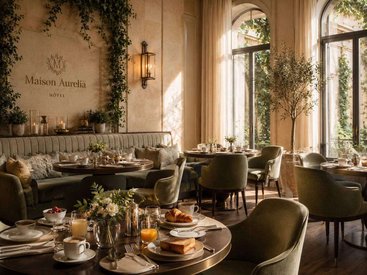 Maison Aurelia breakfast lounge